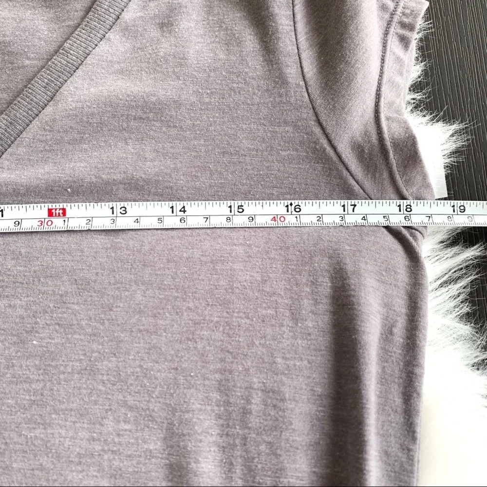 Athleta Womens Gray Ruched Short Sleeve Topanga Dress Size Small - Picture 4 of 11